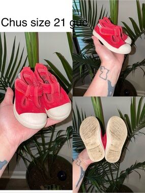 Toddler Red Canvas Slip-On Sneakers by Chus